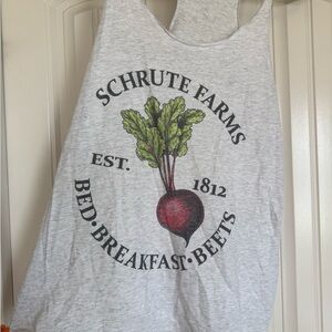 Schrute Farms Light Gray Tank Top